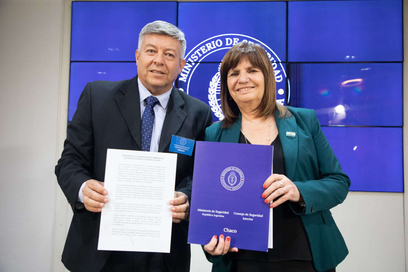 *CHACO FIRMÓ CON NACIÓN UN CONVENIO DE COOPERACIÓN EN TRABAJOS DE SEGURIDAD*