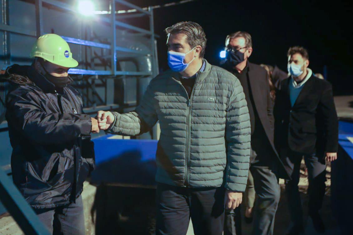 EN VILLA BERTHET, CAPITANICH HABILITÓ LA COLECTORA SUR, OBRAS DE ILUMINACIÓN Y RECORRIÓ LA PLANTA POTABILIZADORA