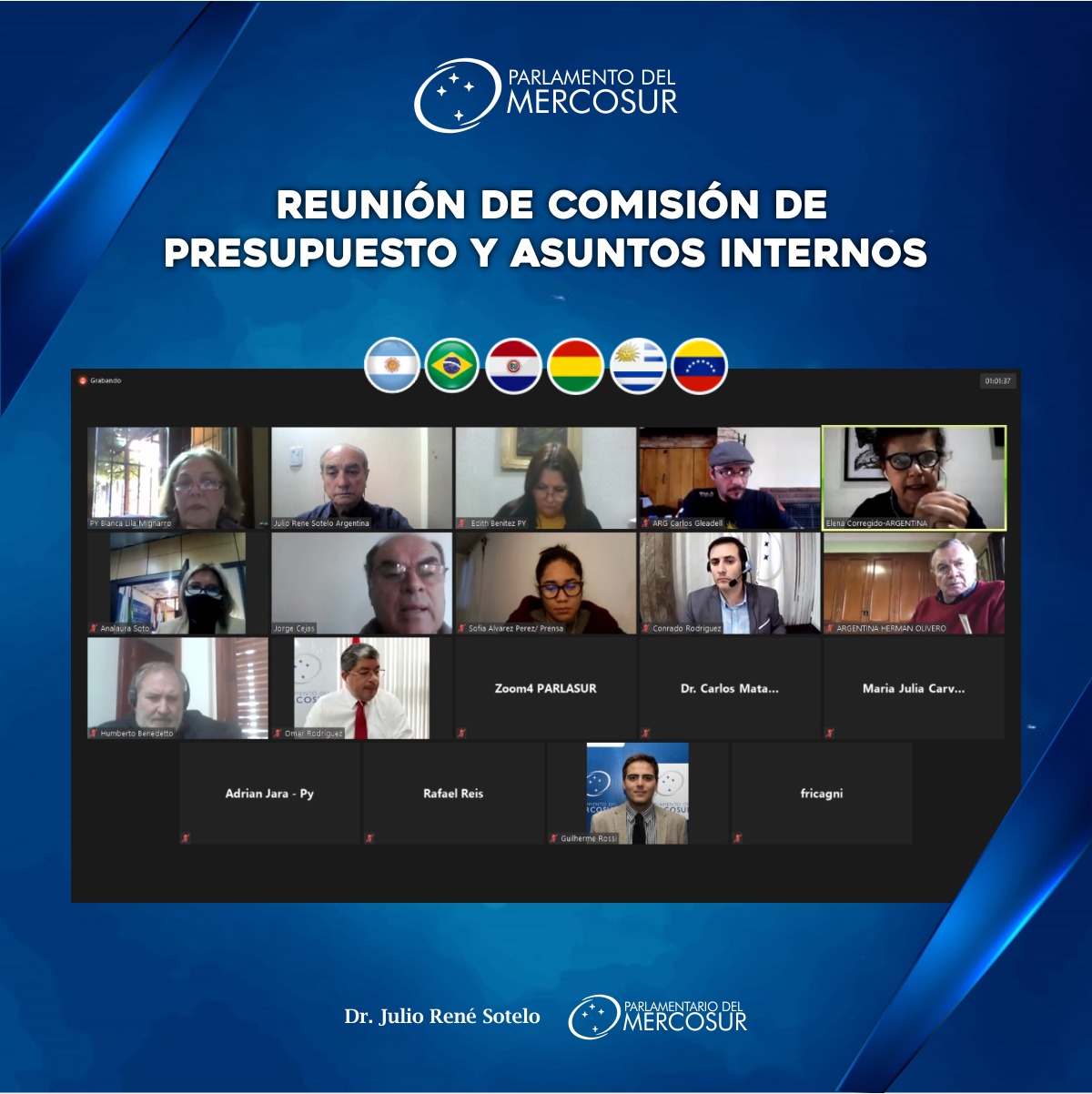 PARLAMENTARIOS DEL MERCOSUR ANALIZAN EL PROCEDIMIENTO PARA EL PEDIDO DE DESTITUCIÓN DE “PEPÍN” RODRÍGUEZ SIMÓN”