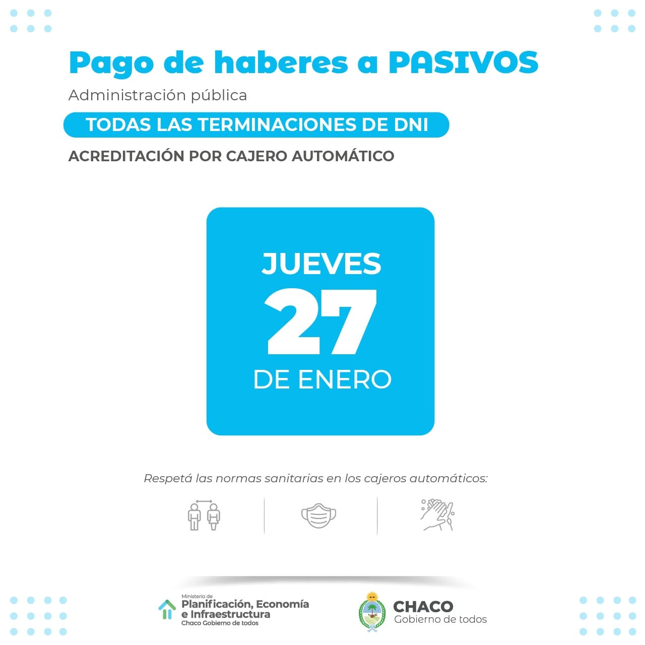 LA PRÓXIMA SEMANA COMIENZA EL CRONOGRAMA DE PAGO A ESTATALES
