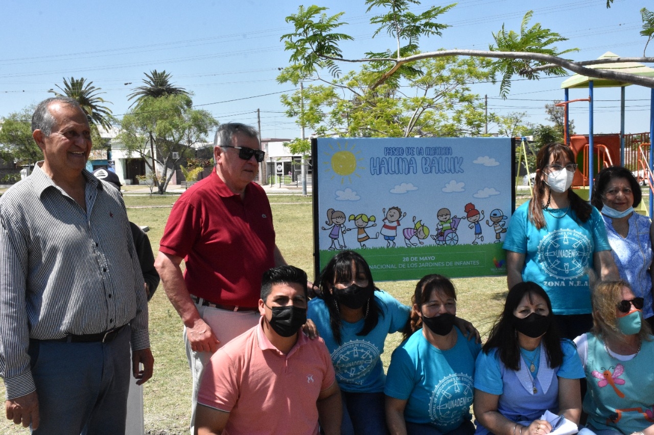 VILLA ANGELA: PAPP PARTICIPÓ DE LA INAUGURACIÓN DEL PASEO DE LA INFANCIA EN HOMENAJE A HALINA BALUK