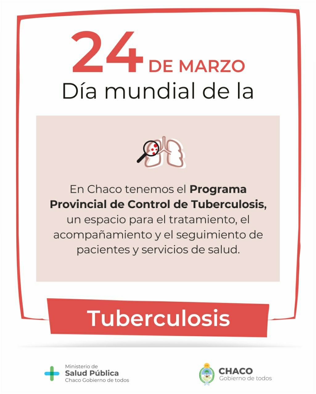 EN EL DÍA MUNDIAL DE LA TUBERCULOSIS, SALUD RECUERDA LA IMPORTANCIA DEL DIAGNÓSTICO Y EL TRATAMIENTO DE ESTA ENFERMEDAD