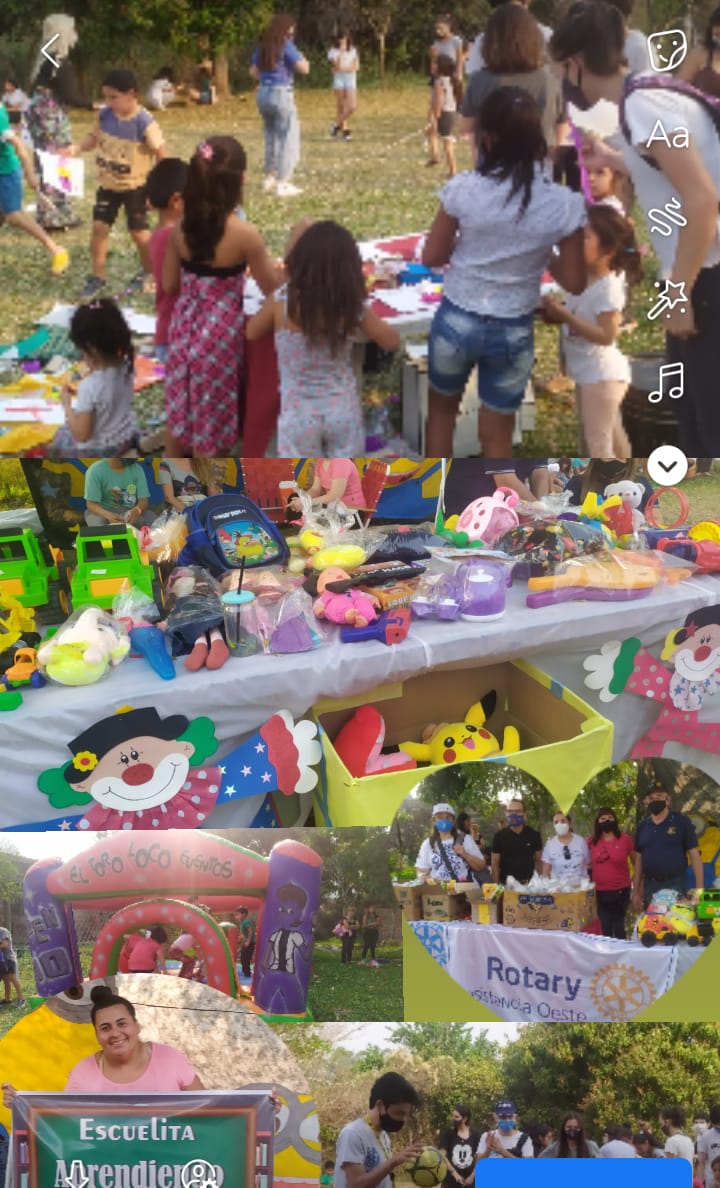 EL ROTARY CLUB AGASAJÓ A LOS NIÑOS DEL MERENDERO LOS TEROS