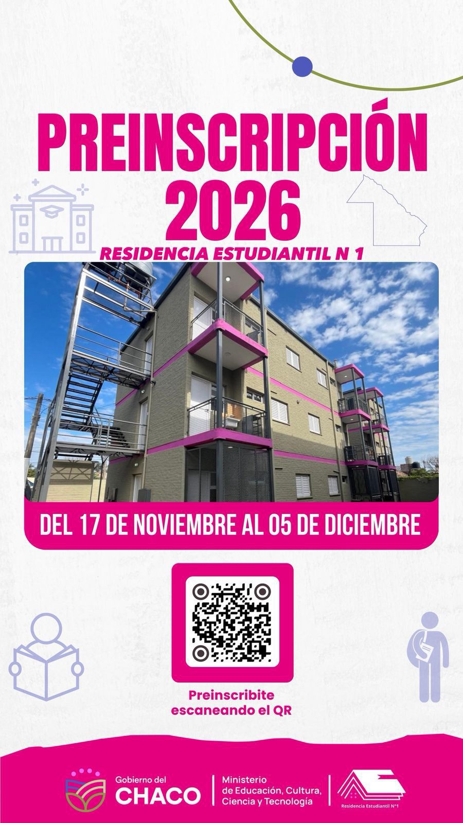 *CONTINÚA LA PREINSCRIPCIÓN 2026 PARA LAS RESIDENCIAS ESTUDIANTILES PROVINCIALES*