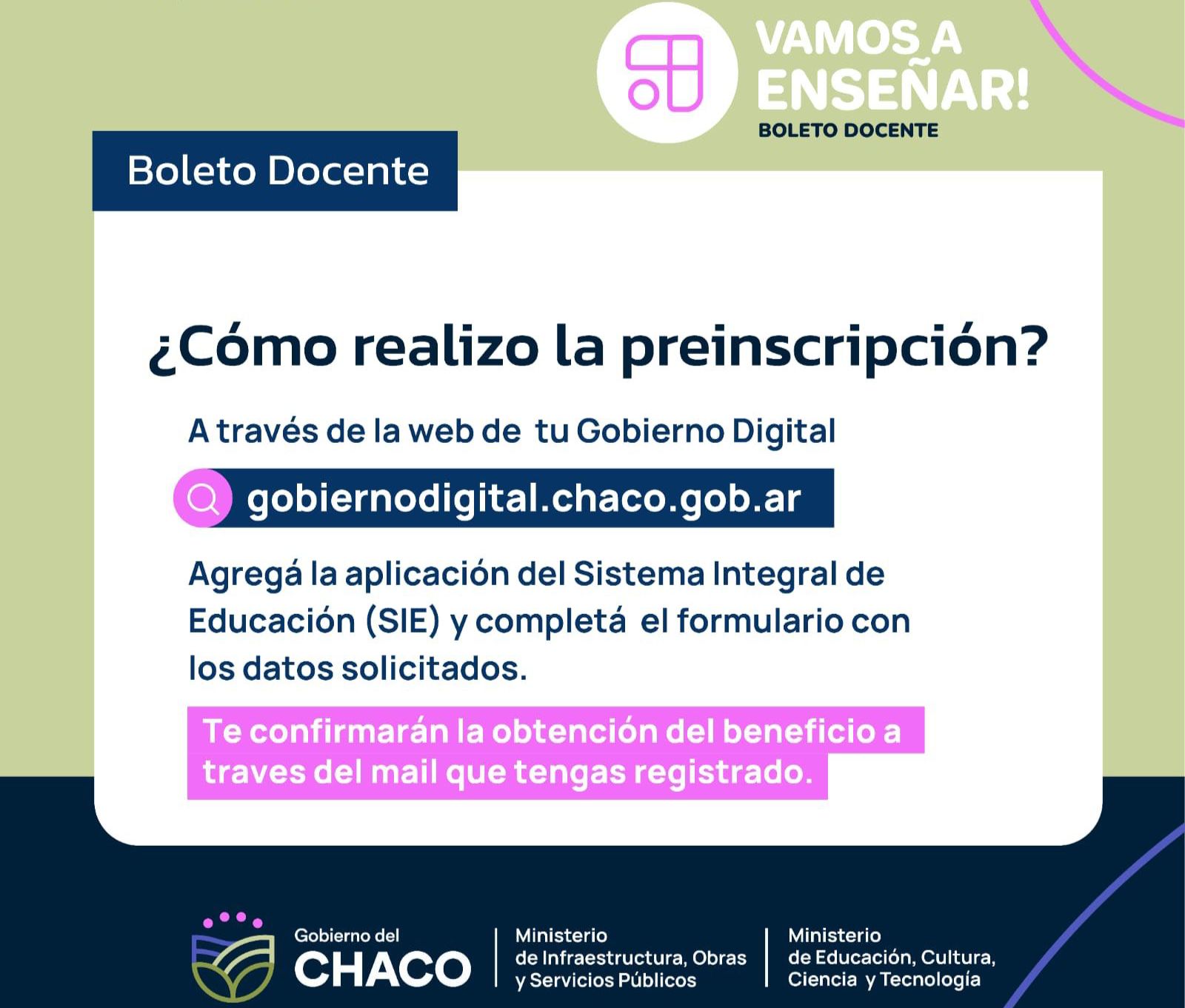 *HASTA EL 12 DE ABRIL CONTINÚA LA PREINSCRIPCIÓN PARA ACCEDER AL BOLETO DIFERENCIAL DOCENTE* 